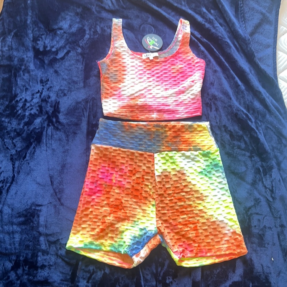 2 piece biker shirt set
